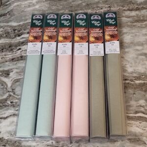 Aida 14 Count Cross Stitch Fabric - Green, Pink, Tan